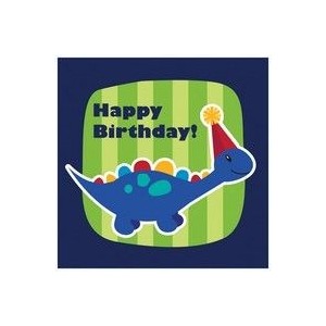 Renkli Dinozorlar Happy Birthday 16 lı Peçete