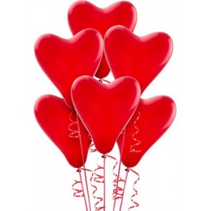 Düz Kırmızı Kalp Latex Balon