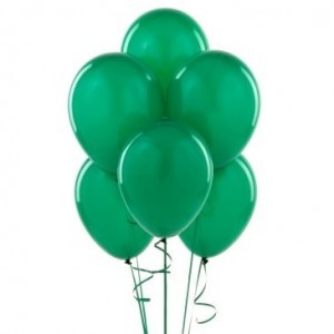 10 Adet Metalik Yeşil Balon