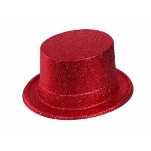 Simli Melon Şapka - Kırmızı